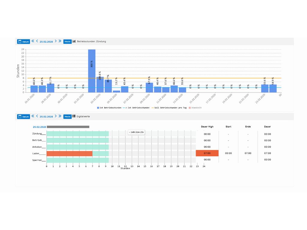 Geschäftsberichtanalyse Geschäftsbericht mit Balkendiagrammen und Zeitplänen