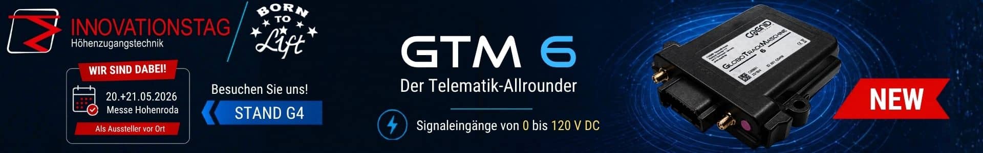 GTM 6 Telematik-Allrounder, Innovationstag Messe Stand G4, 120V DC Spannungsmessung